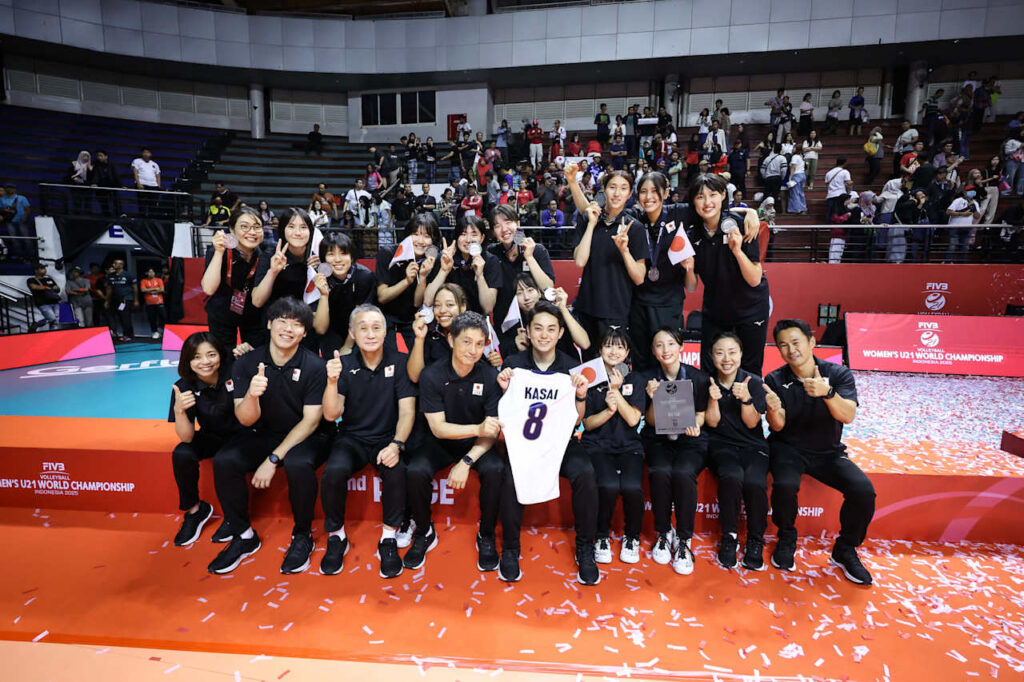 U21女子、イタリアにフルセットで惜敗し、銀メダル。大森咲愛、花岡